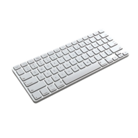 White Wireless Keyboard with Transparent Background -  Modern Design, Compact Size, and Comfortable Typing Experience png