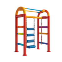 Colorful Playground Swing Set with Ladder and Transparent Background png