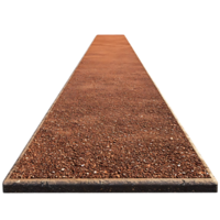 Red Gravel Path Extending into the Distance with a Transparent Background png