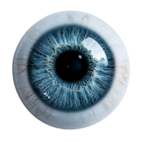 A Close-Up View of a Realistic Blue Eye with a Transparent Background png