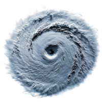 Hurricane Swirls in a Dramatic Display of Nature's Power with a Transparent Background png