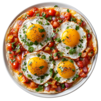 Delicious Fried Eggs with Salsa on a Tortilla, Perfect for a Quick Breakfast, Lunch or Dinner, with a Transparent Background png