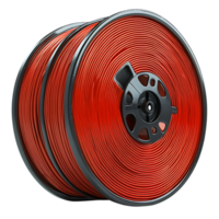 Red Plastic Spool of Wire Reels with Transparent Background png