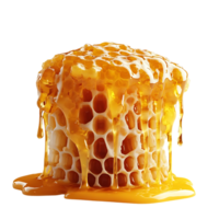 Honeycomb Dripping with Golden Nectar, a Transparent Background Image png