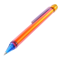 Vibrant Transparent Pen with a Black Background and a Glossy Finish, A Colorful Writing Instrument for Creativity and Expression png