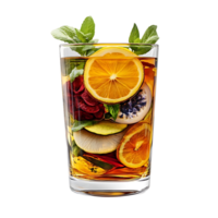 Refreshing Fruit Infused Drink with a Transparent Background png