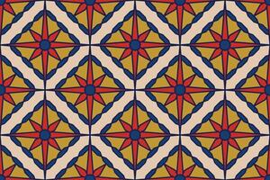 seamless geometric ornamental pattern. Tile mosaic vibrant texture Decorative bright colorful background. repeatable symmetry print vector
