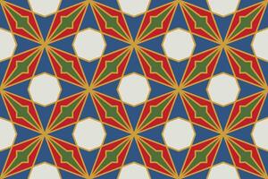 seamless geometric ornamental pattern. Tile mosaic vibrant texture Decorative bright colorful background. repeatable symmetry print vector