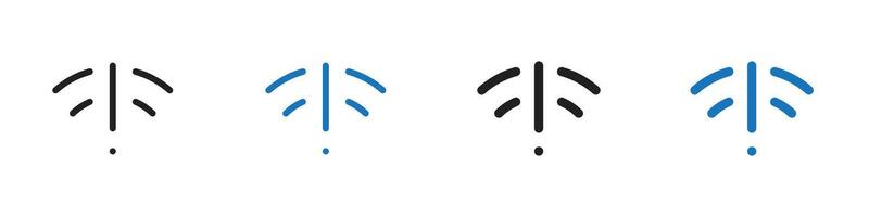 No Internet icon set outline vector