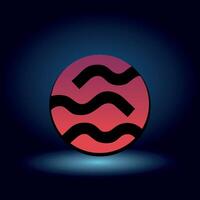 flat Sei SEI Token symbol on blue background vector