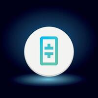 flat Theta Network THETA Token symbol on blue background vector