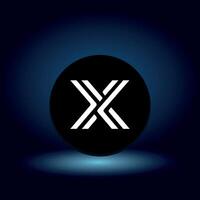flat Immutable IMX Token symbol on blue background vector