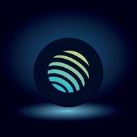 flat Jupiter JUP Token symbol on blue background vector