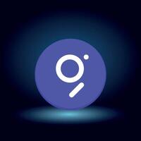 flat The Graph GRT Token symbol on blue background vector