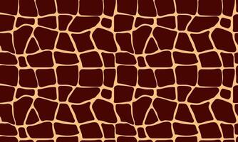Repeating seamless pattern with giraffe skin pattern for fabric, paper, print and web. vector