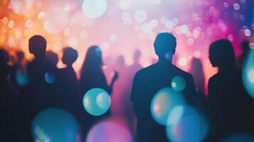 Colorful atmosphere filled with bubbles photo