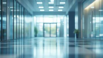 blurred office lobby entrance building photo