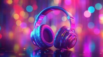 Colorful Silent Disco Headphones photo
