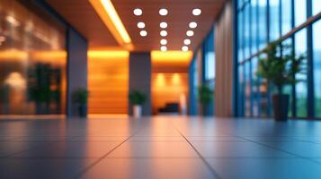 blurred office lobby entrance building photo