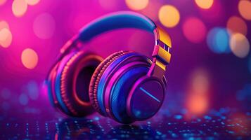 Colorful Silent Disco Headphones photo