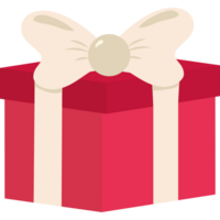 A red gift box with a bow on it png