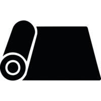 A black and white image of a rolled up towel png
