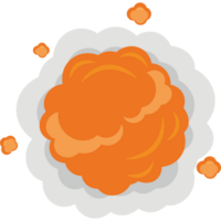 An orange cloud with a white cloud around it png