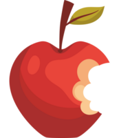 An apple with a bite taken out of it png