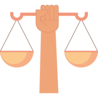 A hand holding up a scale with two scales on it png