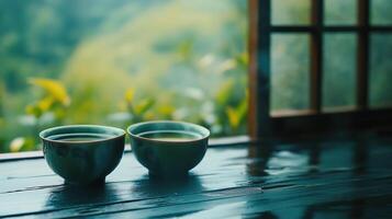 Green japanese tea photo