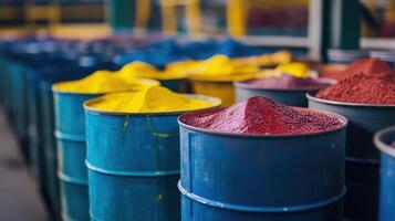 Powder coating of metal products photo