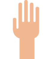 A hand with a finger up in the air png