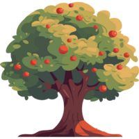An apple tree with red apples on it png