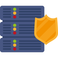 A server with a shield and a yellow shield png