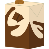 A carton of milk with chocolate on it png