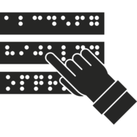 A hand pointing at a row of dots png