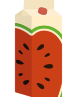 A watermelon juice box with slices of watermelon png