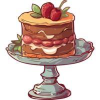 Cake with strawberries on top of it png