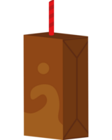 A brown drink with a straw in it png