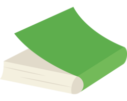 A green book with a white cover png