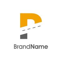 Simple Initial P Way Logo vector