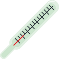 A thermometer with a red line on it png