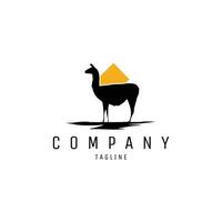 black classic alpaca graphic illustration with white background side view. available ep 10. vector