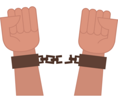 Two hands with chains on them, one is holding a chain png
