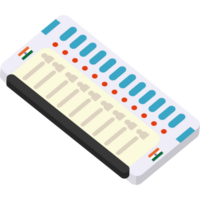 A voting machine with a button on top png