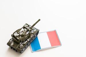 Toy tank isolate on white background photo