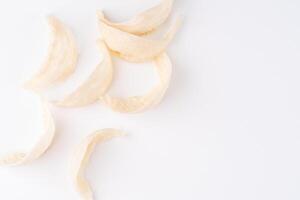 Raw edible birds nest materials for tradition chinese medicine. Swallow nest the traditional chinese delicacy. photo