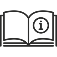 An open book with a number one on it png