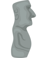 An easter island statue with a face and a head png