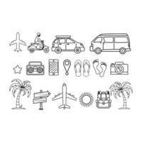 Line Art Icon for travel and tour element post design vector